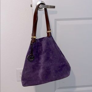Micheal Kors Purple suede bag